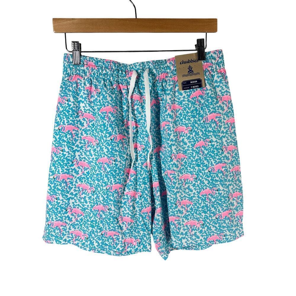 Chubbies The Domingos Are For Flamingos 7” inseam Stretch Board Shorts Medium